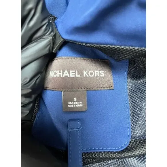 Michael Kors Mens Commuter 3 In 1 Jacket Blue Stretch Water Repellent S New